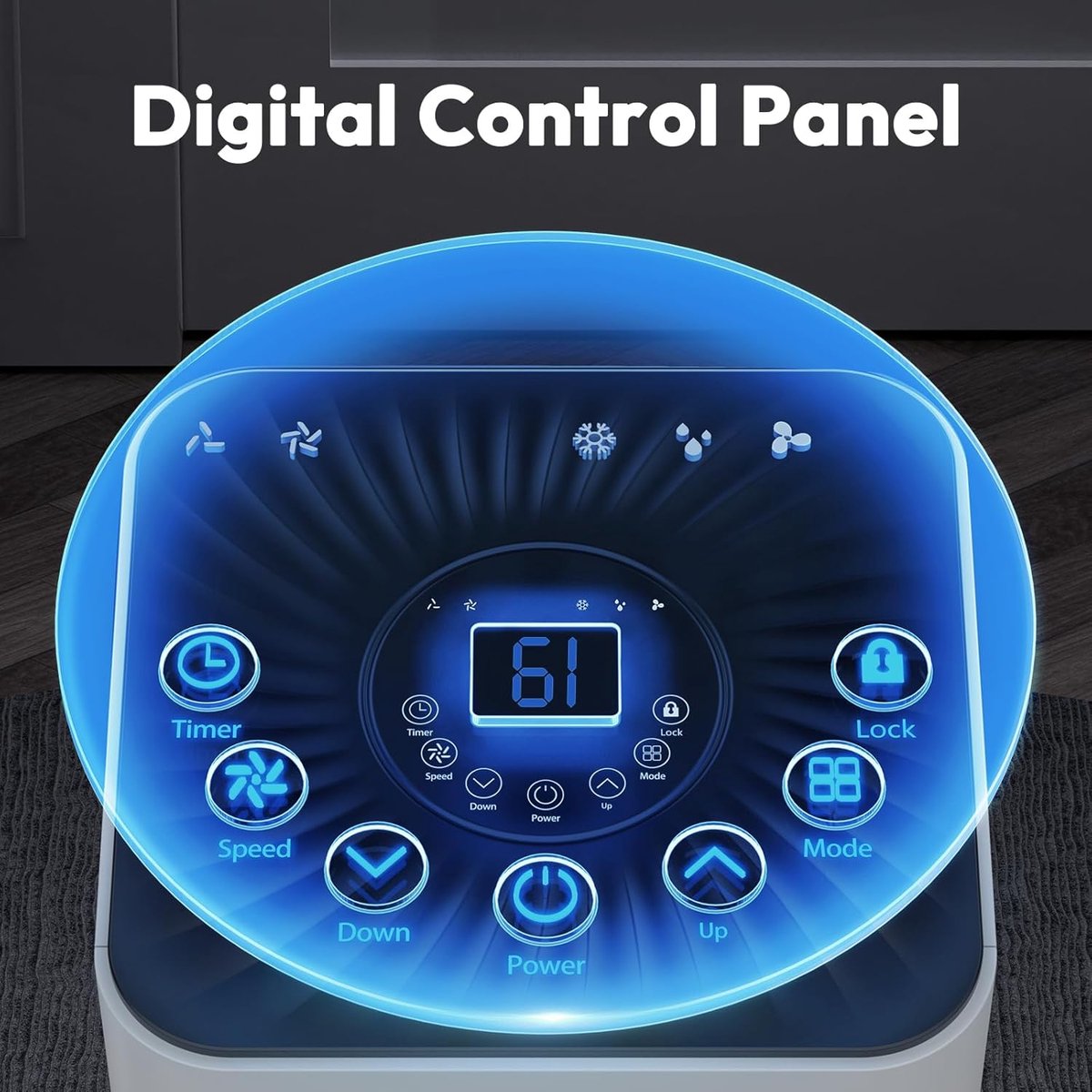 Mobiele airco 10000 BTU – 3-in-1 met ontvochtiger, afstandsbediening, timer en raamkit – tot 42 m² – foto 3