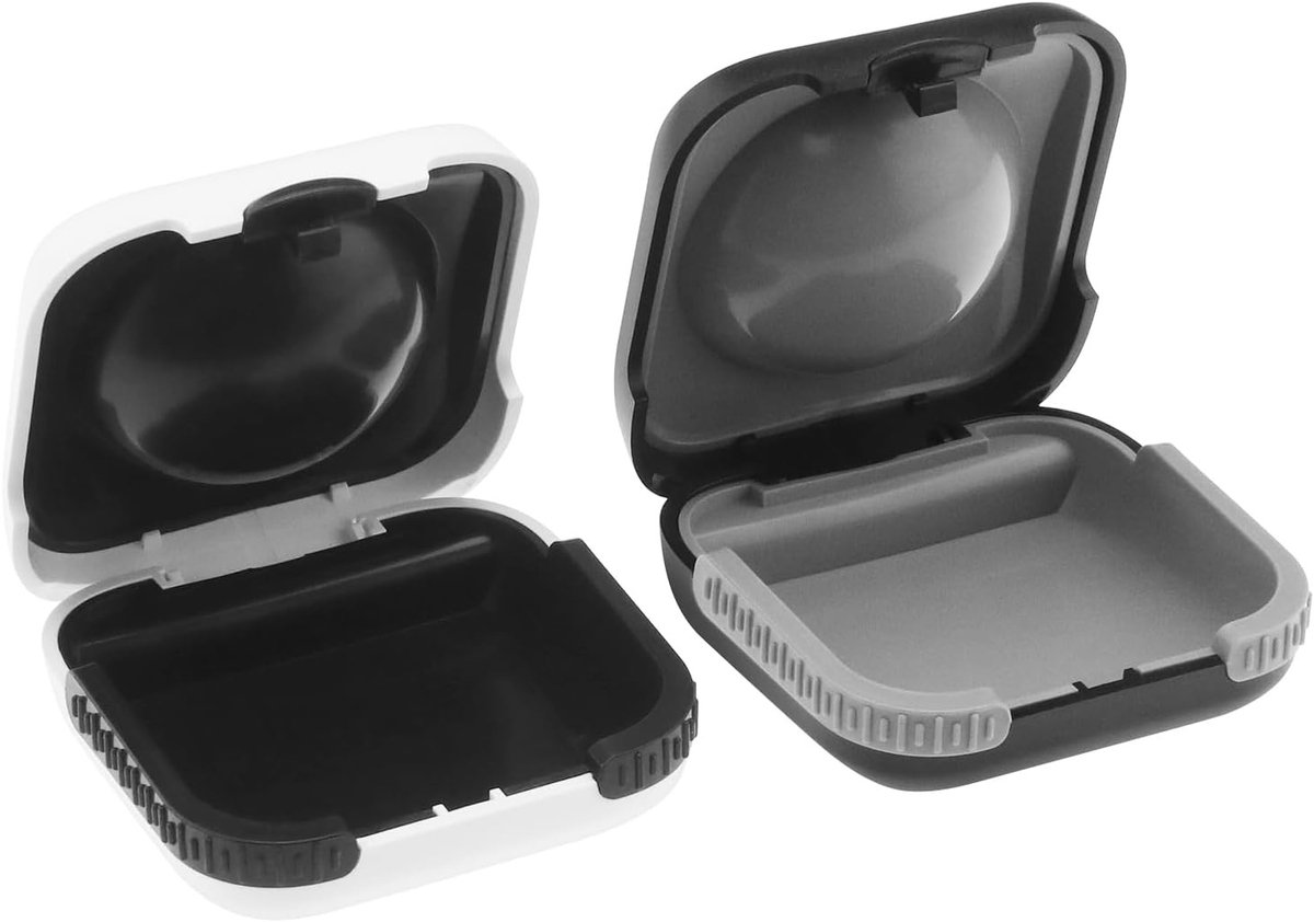 Draagbare Oplossing voor Gehoorapparaten - Beschermende Opbergdoos van ABS 6.5x6.5x2.8cm, Ideaal voor Reizen en Veiligheid