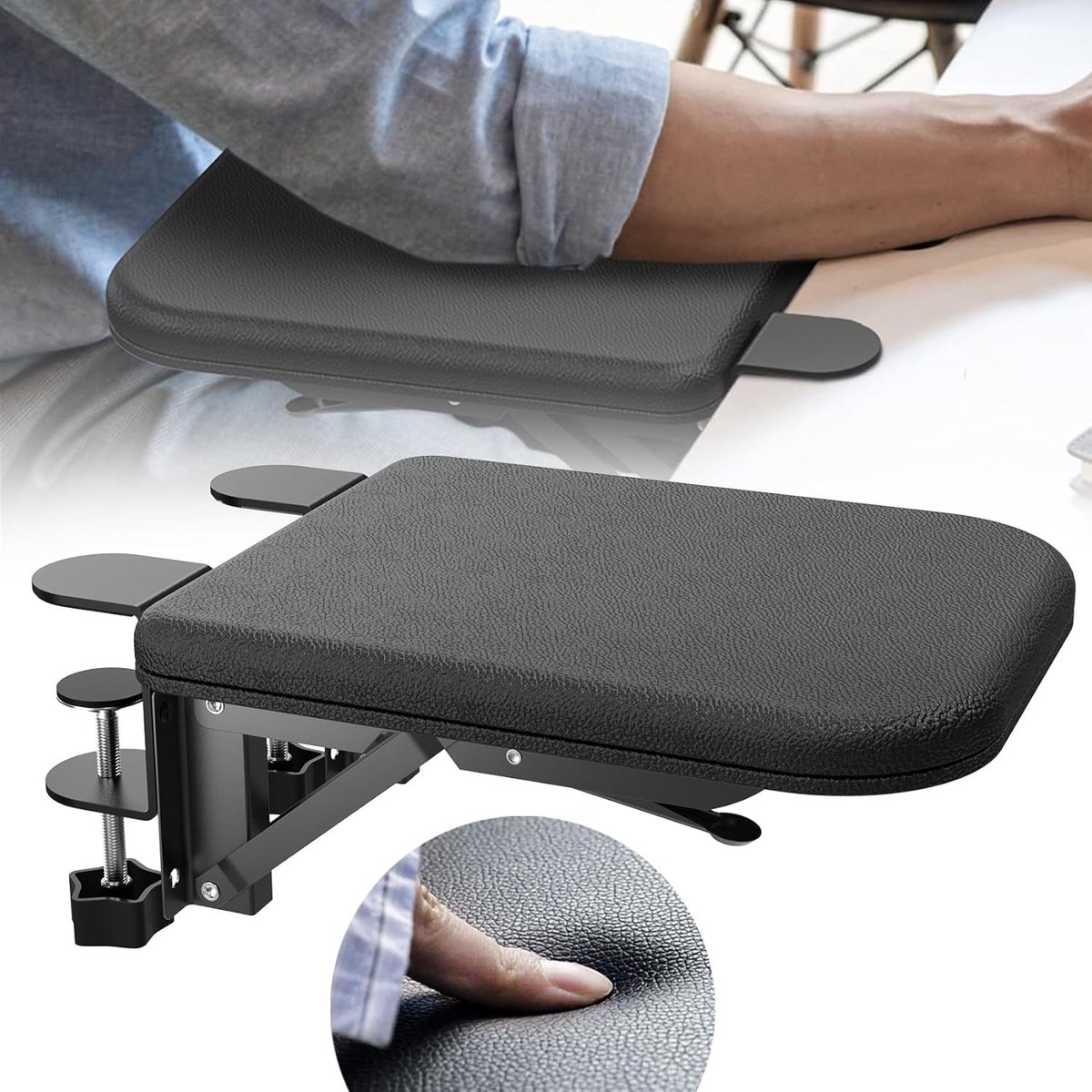 SnelShoppen - Ergonomische NODOCA Desk Armrest - Comfortabele Polssteun voor Bureau - Zachte Sponsetop - Vouwbare Ellenboogsteun - Eco-vriendelijk Lee