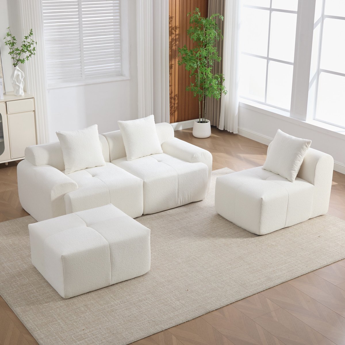 YYchan hoekbank - beige - 97 x 100 x 68 cm