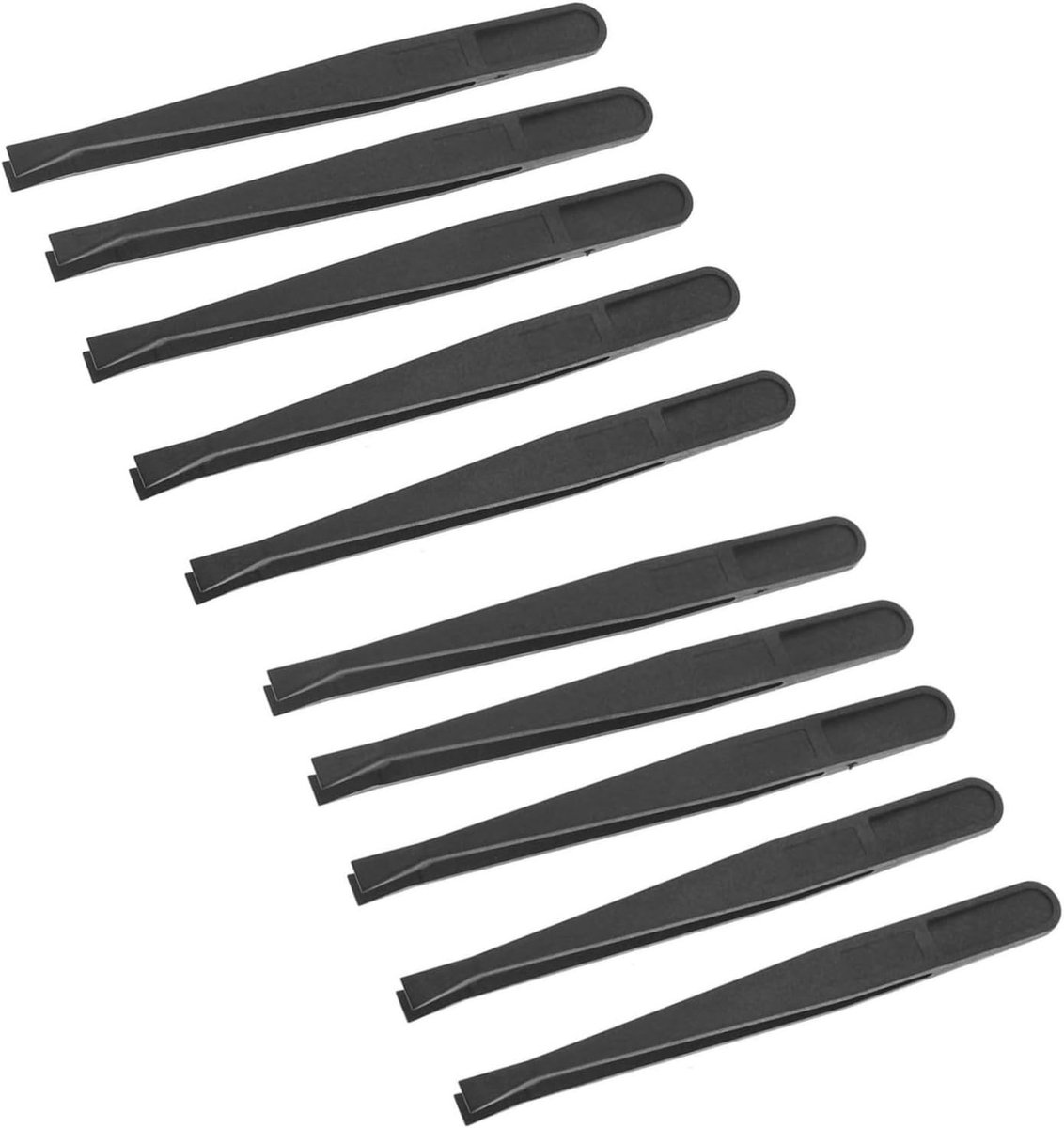Set van 10 Stuks Plastic Anti-Statistische Pincetten voor Elektronica, Sieraden en Laboratoriumwerk