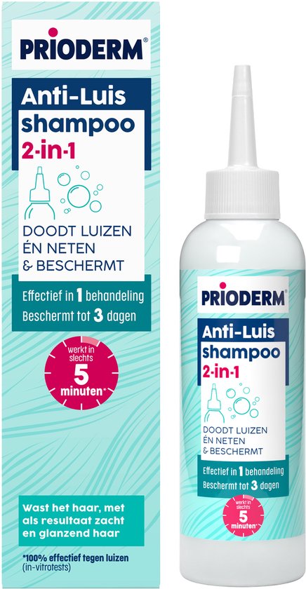 Prioderm Shampoo Plus - Anti-luis shampoo - Doodt hoofdluizen en neten - Werkt in 10 minuten - Handige applicator - Vanaf 1 jaar - 100ml