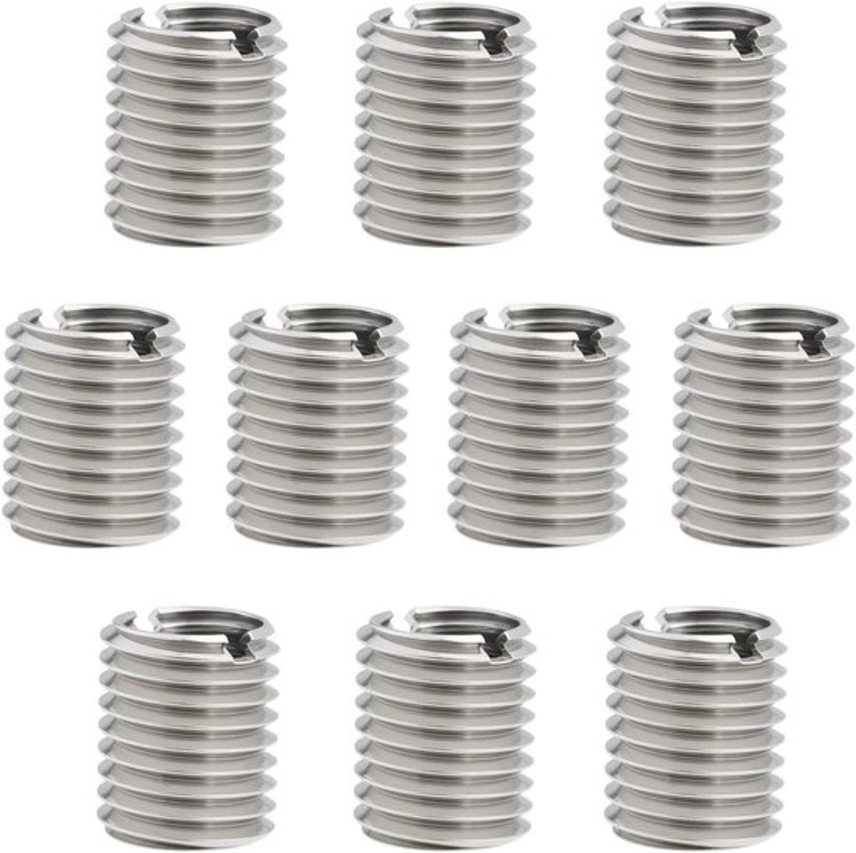 Conversie reducer moer - M10x1.25 - M8x1.25 - RVS - 10 stuks - Geschikt voor Automobiles Lampen Industriële Machines