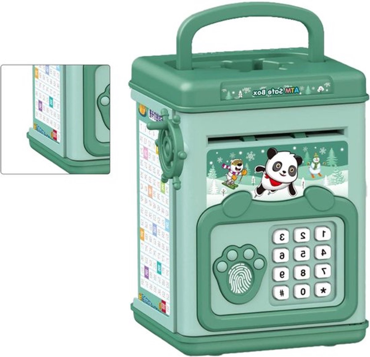 - Spaarbank voor Kinderen - Elektronische Muntenbank - Handleiding - Geschikt voor Meisjes - Groen - Mini kluis - Spaarblikjes - Kinderkluisje instances - Muntkluisjes