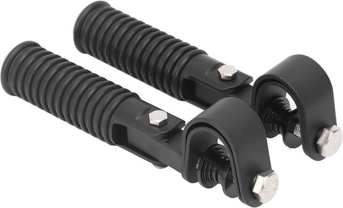Motorfiets Voetsteunen Klem, 7-1/2 Inch Rubber en Metaal, Links en Rechts, Geschikt voor 1 Inch Motor Crash Bar (1 Paar) - Comfort en Stabiliteit voor Rijders