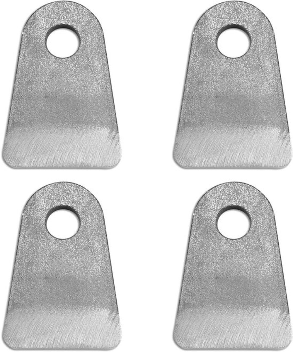 4 Stuks Universele Lasbeugels voor Schokdempers - Flat Mounting Tabs met 1.2cm Gat, 6.3cm Hoogte, 4.5cm Breedte en 0.5cm Dikte voor Auto's en Machines, Ideaal voor Laswerk en Reparaties