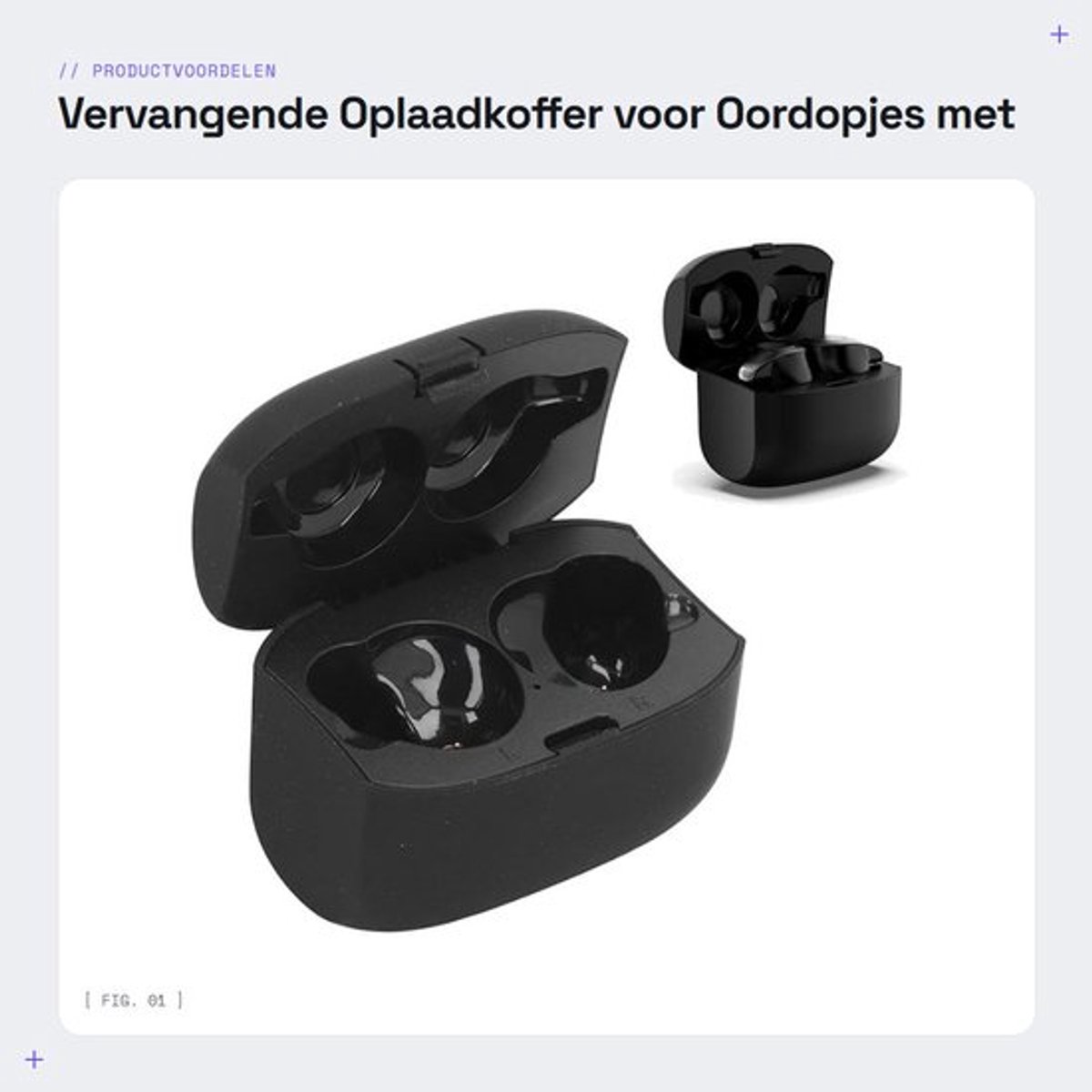 Vervangende Oplaadkoffer voor Oordopjes met LED Indicator
