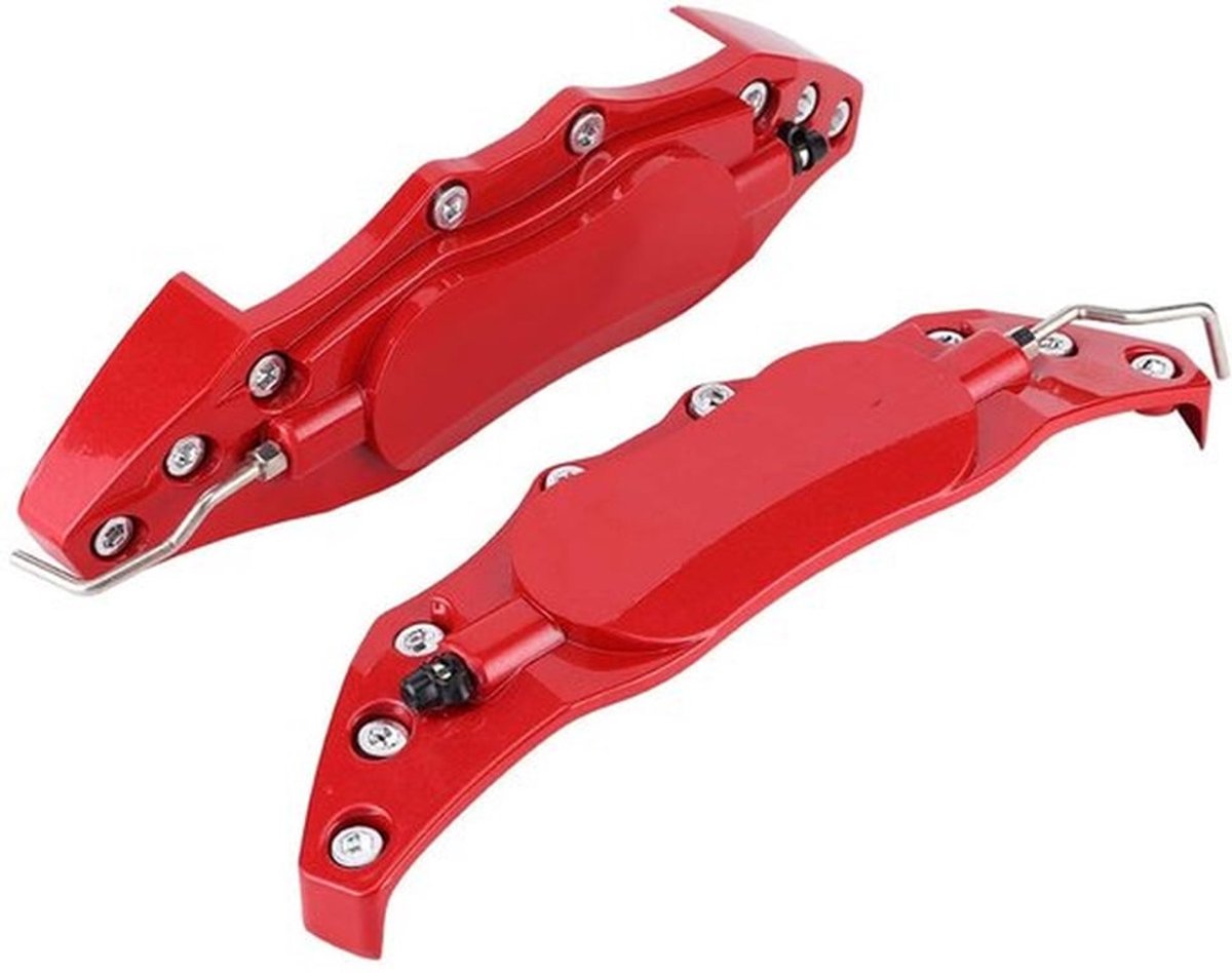 Remklauwafdekking Gloednieuw - 2 Stuks - Aluminiumlegering - Universeel - Rood - Geschikt voor 16-18 inch wielen - Remklauwhoezen