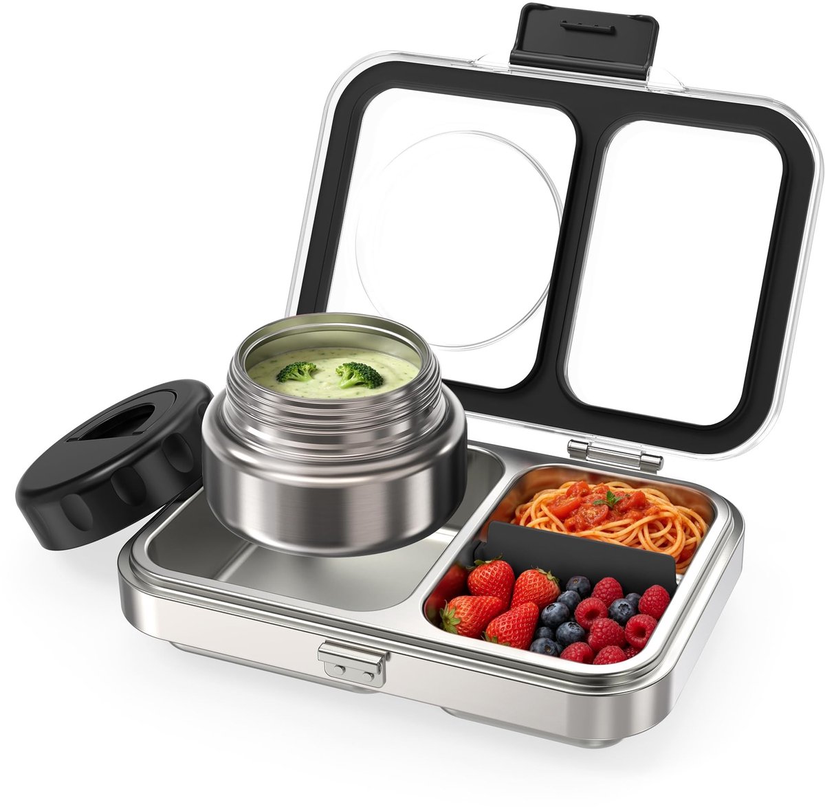 Solidchoice - RVS Lunchbox met Deksel en Lekvrije Eigenschappen