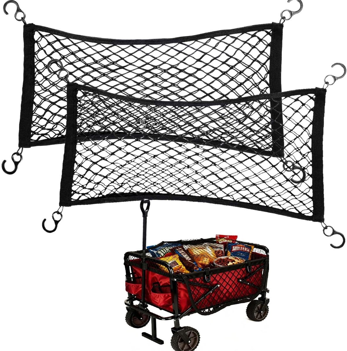 Solidchoice - Set van 2 Kinderwagennetten 70 x 35 cm
