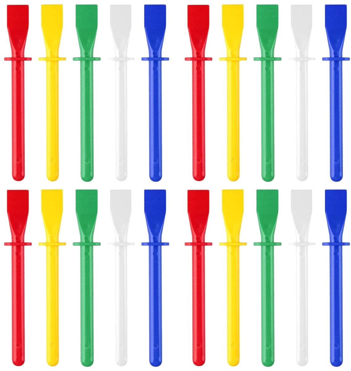 Solidchoice - Set van 20 Plastic Spatels voor Creatieve Projecten