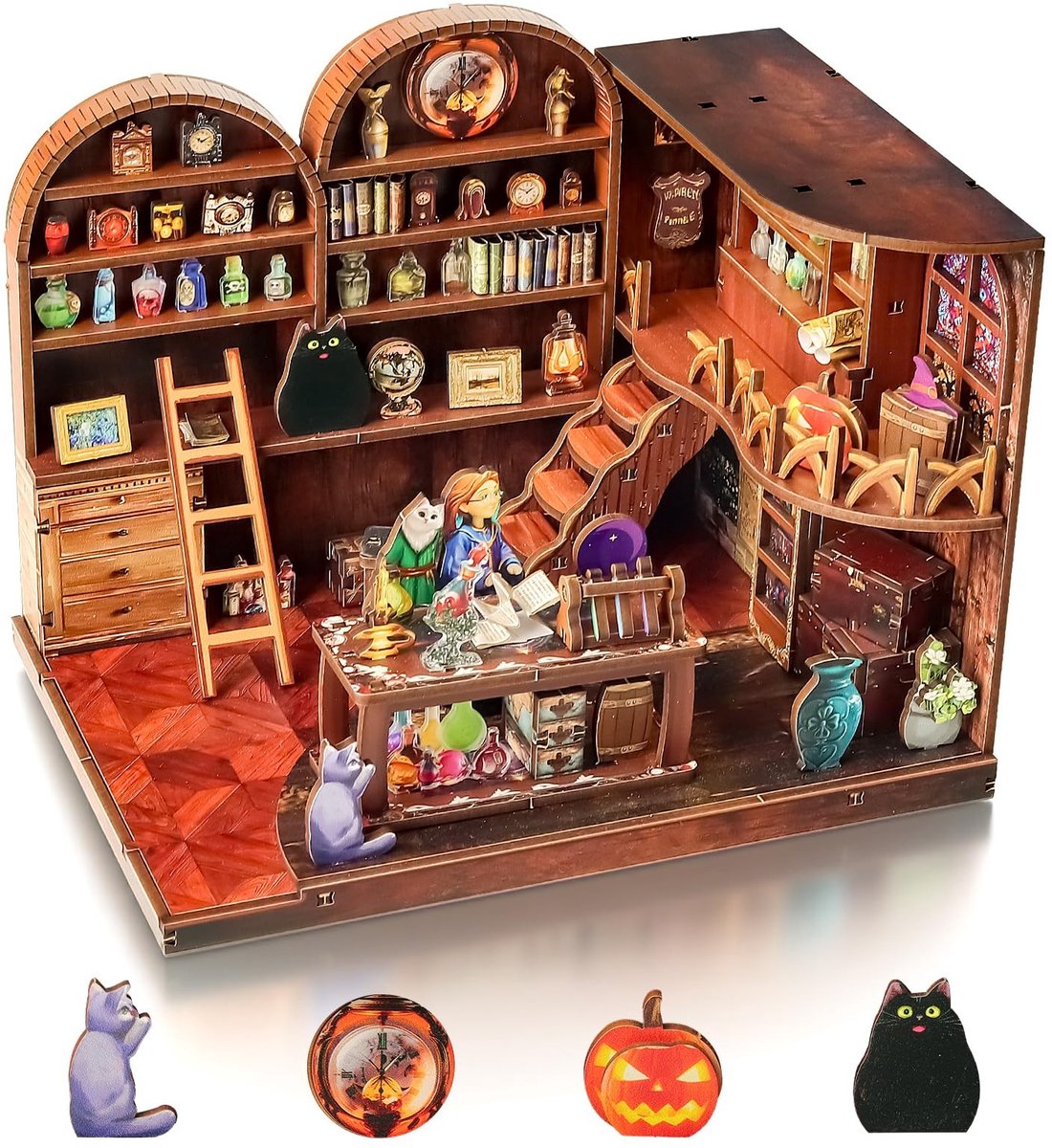 Solidchoice - Miniatuur Poppenhuis Set met LED Verlichting