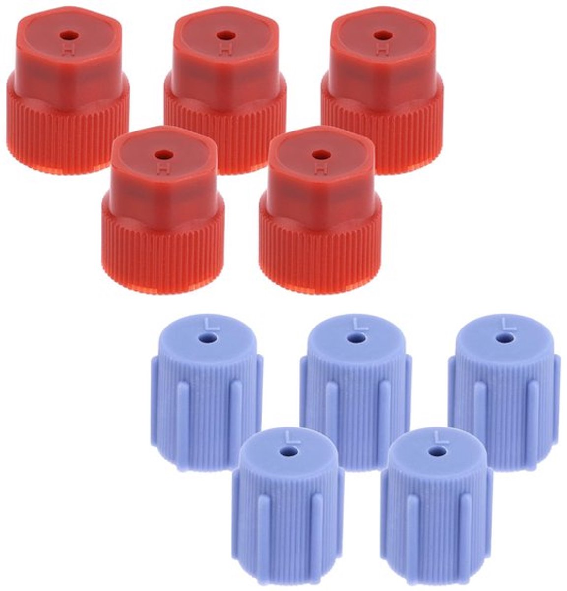 AC-Serviceklepdop 10 Stuks - Rood/Blauw - Lekvrij - ABS-Kunststof - 13mm/16mm - Vervangingsdoppen voor Auto-Airconditioning - Ventieldop