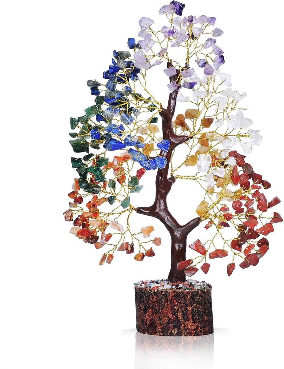 Claoner Kristallen boom decoratie - Handgemaakt - 20cm - Kerstboom huisdecoratie - Bijzetstuk - Cadeau