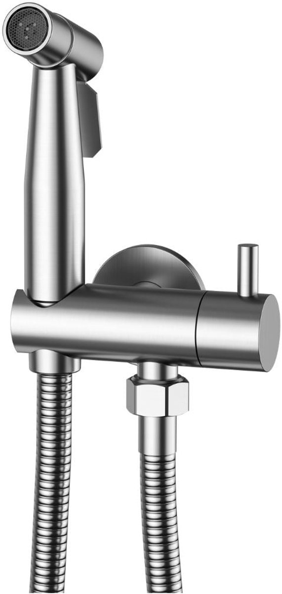Bidetdouche set met wandhouder Sanitado Industry in RVS