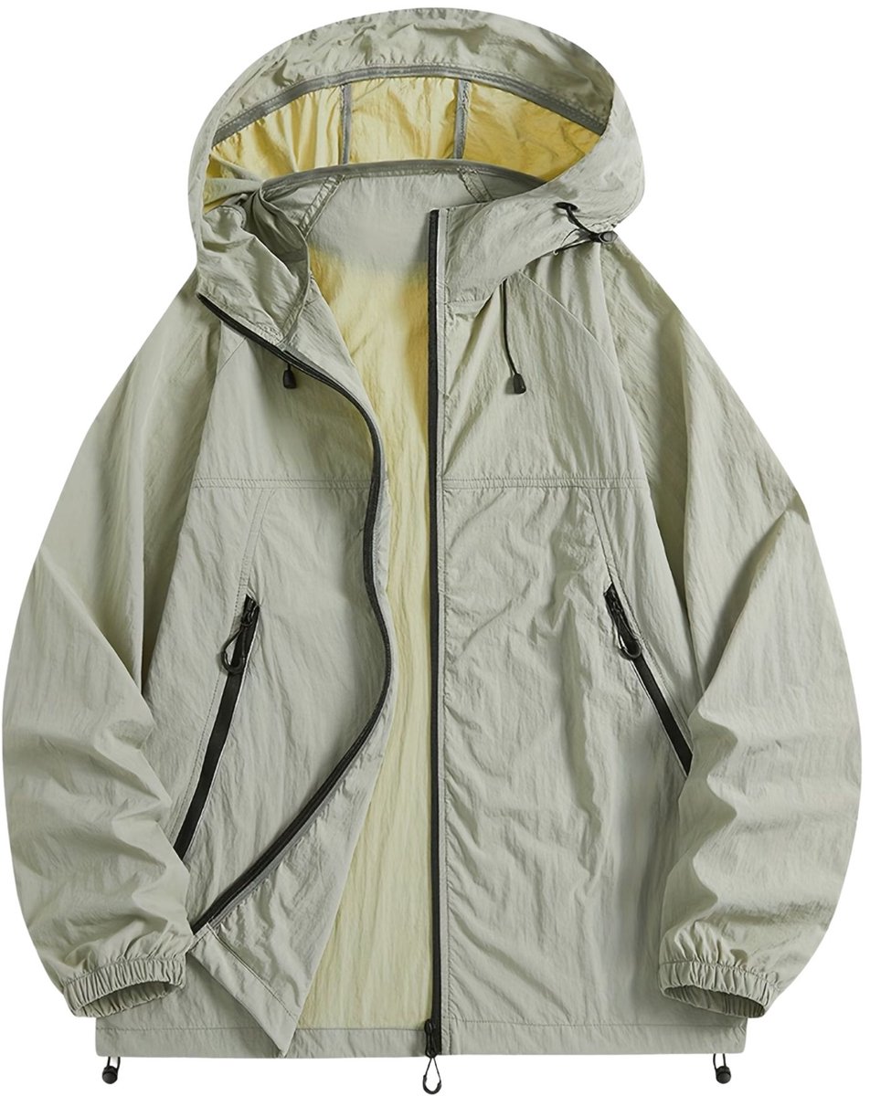 Currero Zomerjas Dames Tussenjas Zomerjack Volwassenen Windjack Windbreaker Outdoor Matcha-kleur
