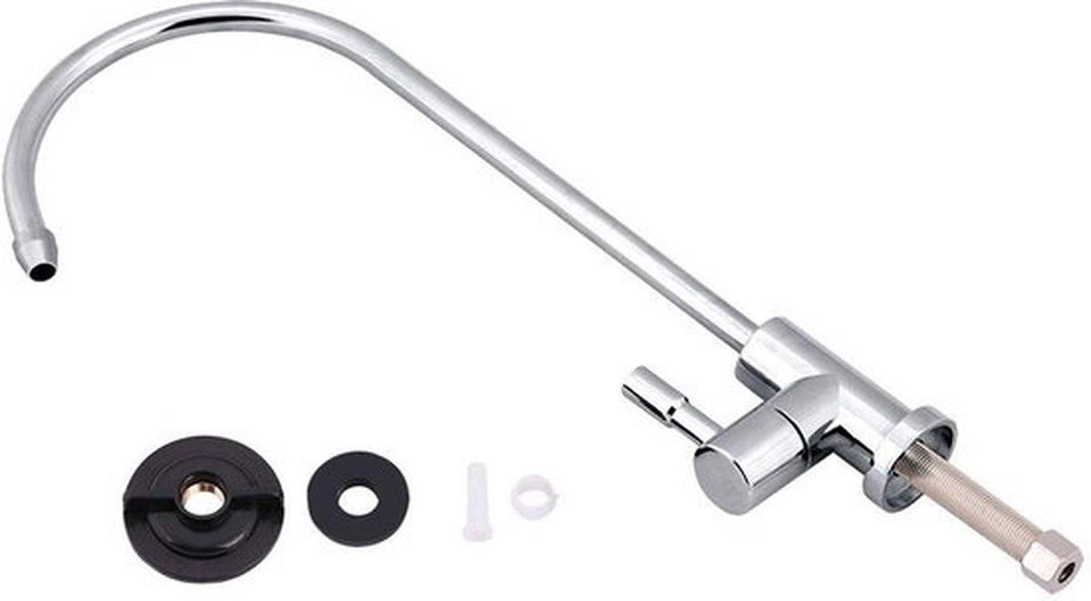 Waterkraan 1/4 inch - Roestvrij Staal - Zwanenhals - 360° Rotatie - Geschikt voor Waterfiltersystemen - Elegant Design - Keukenkraan