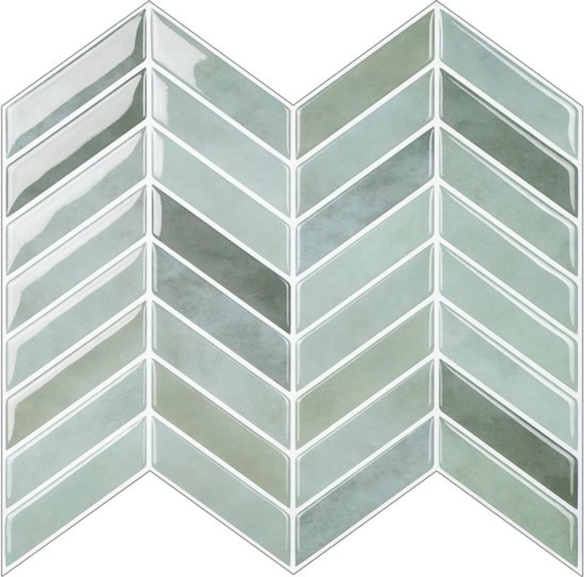 Wandtegel 3D Haringbeen - Tegelstickers 10x10 Inch - Zelfklevend - Waterdicht - Decoratie voor Keuken/Badkamer - Eenvoudig aan te brengen