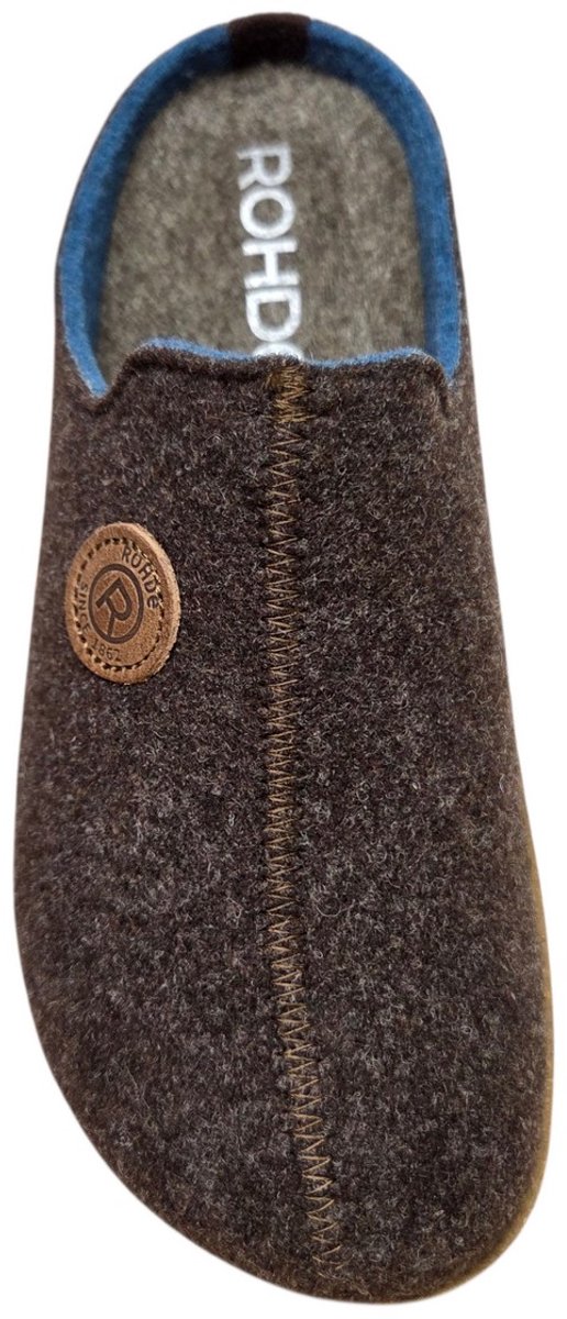 Rohde 6122 72 Pantoffels Open Sloffen Bruin/Blauw Vilt Dames - Bruin - 39 — cadeau in Mode & Accessoires - foto 2
