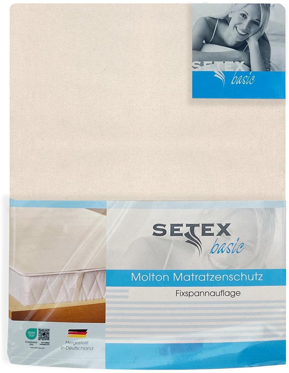 Solidchoice - Molton Matrasbeschermer 90 x 200 cm met Hoekrubbers