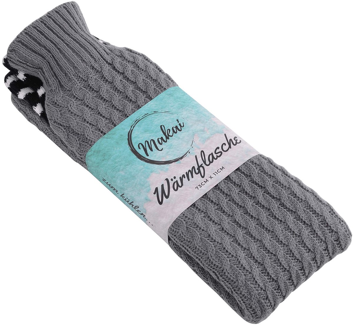 Solidchoice - Warmwaterkruik met Gebreide Overtrek en Lange Slang