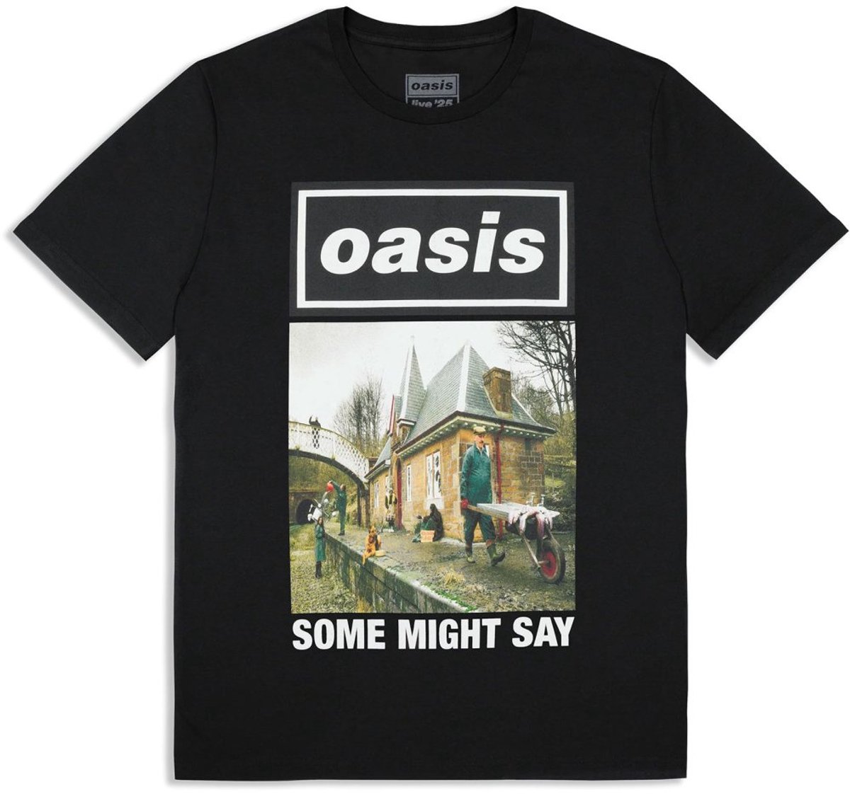 Oasis - Some Might Say Single Cover Heren Tshirt - XL - Zwart