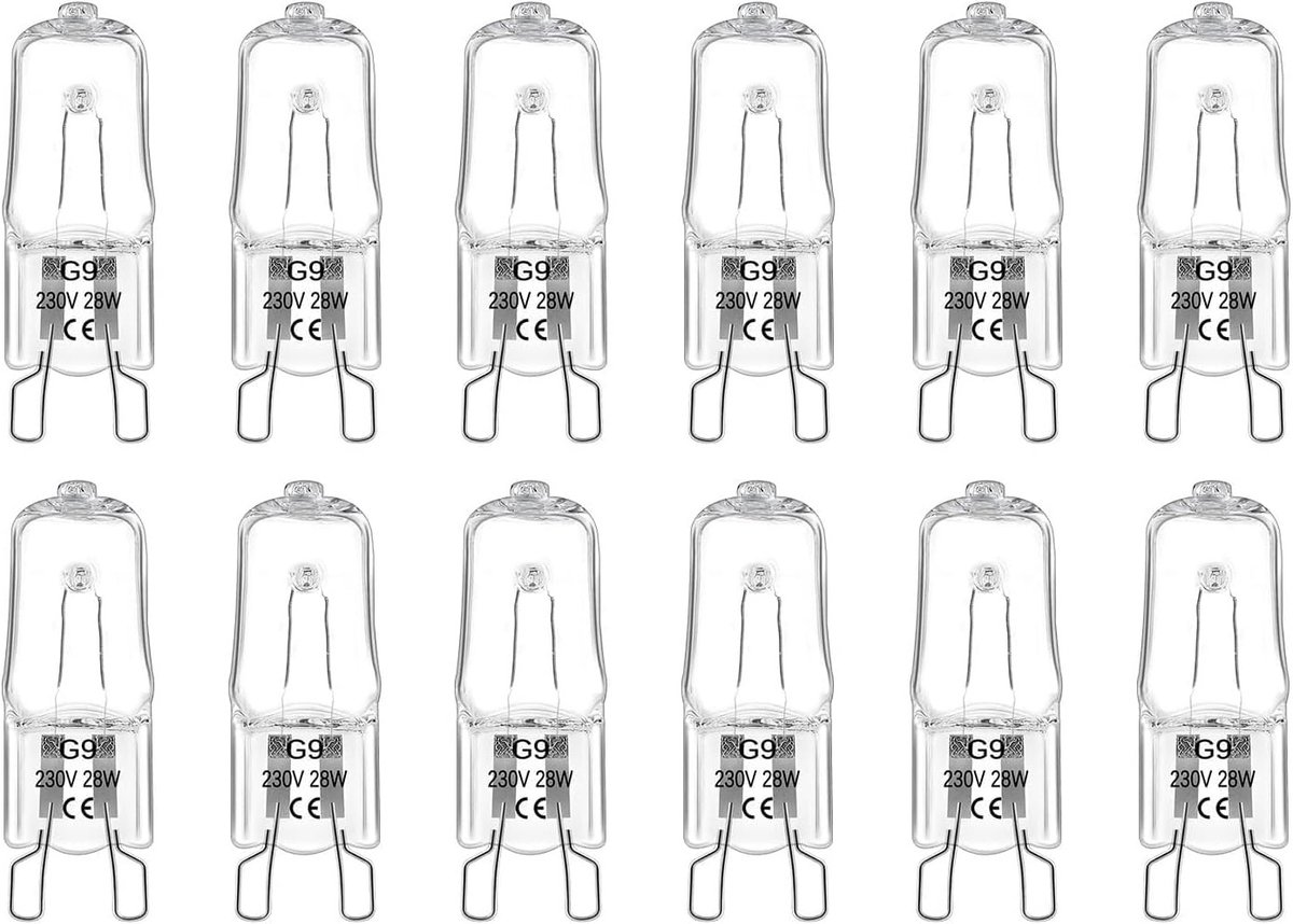 Dimbare Halogeengloeilampen - Wit - 28 W - Capsulelampen met G9-fitting - Voor Keuken en Kroonluchters