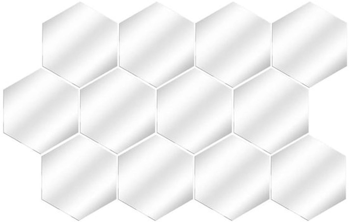 Spiegelstickers 24 stuks - Hexagon Muurstickers - Acryl Muurdecoratie - Afneembaar - Niet giftig - Moderne Elegantie - Muursticker