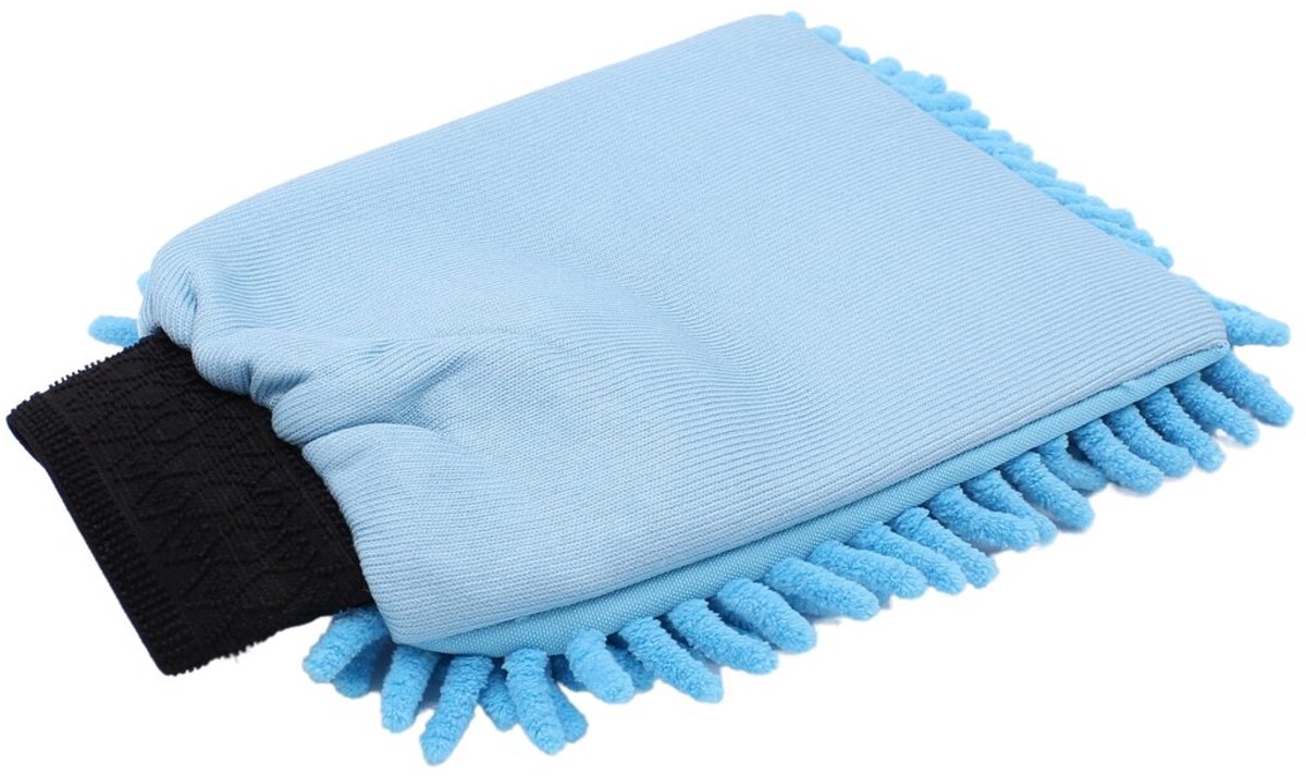 Rasta 2in1 Microvezel Washandschoen ChiaMo.nl Blauw