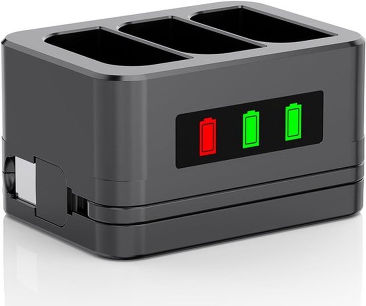 3-Pack Vervangende Batterij 6040mAh met Oplaadstation en LED Display voor Ring Deurbellen en Camera's, Type-C Oplaadpoort