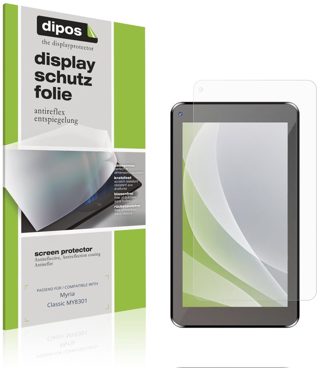 dipos – 4x Matte Beschermfolie geschikt voor Myria Classic MY8301 | Krasbestendige & antireflecterende Screenprotector Ultra-Thin