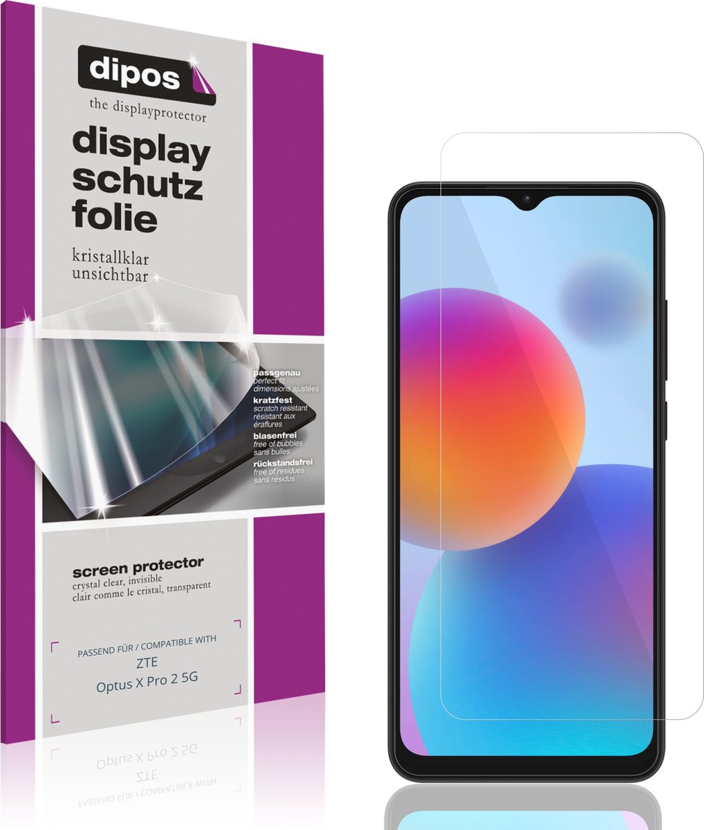 dipos – 4x Beschermfolie geschikt voor ZTE Optus X Pro 2 5G | Krasbestendige & heldere Screenprotector Ultra-Thin