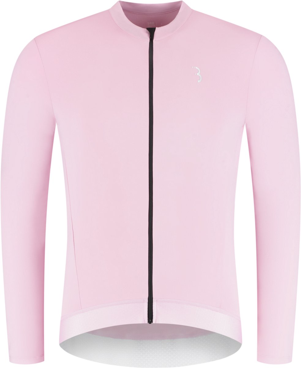 BBB Cycling Transition Lange Mouwen Fietsshirt Heren en Dames - 10-15 °C - MTB en Wielrenshirt met 4 Zakken - Roze - XXXL - BBW-501
