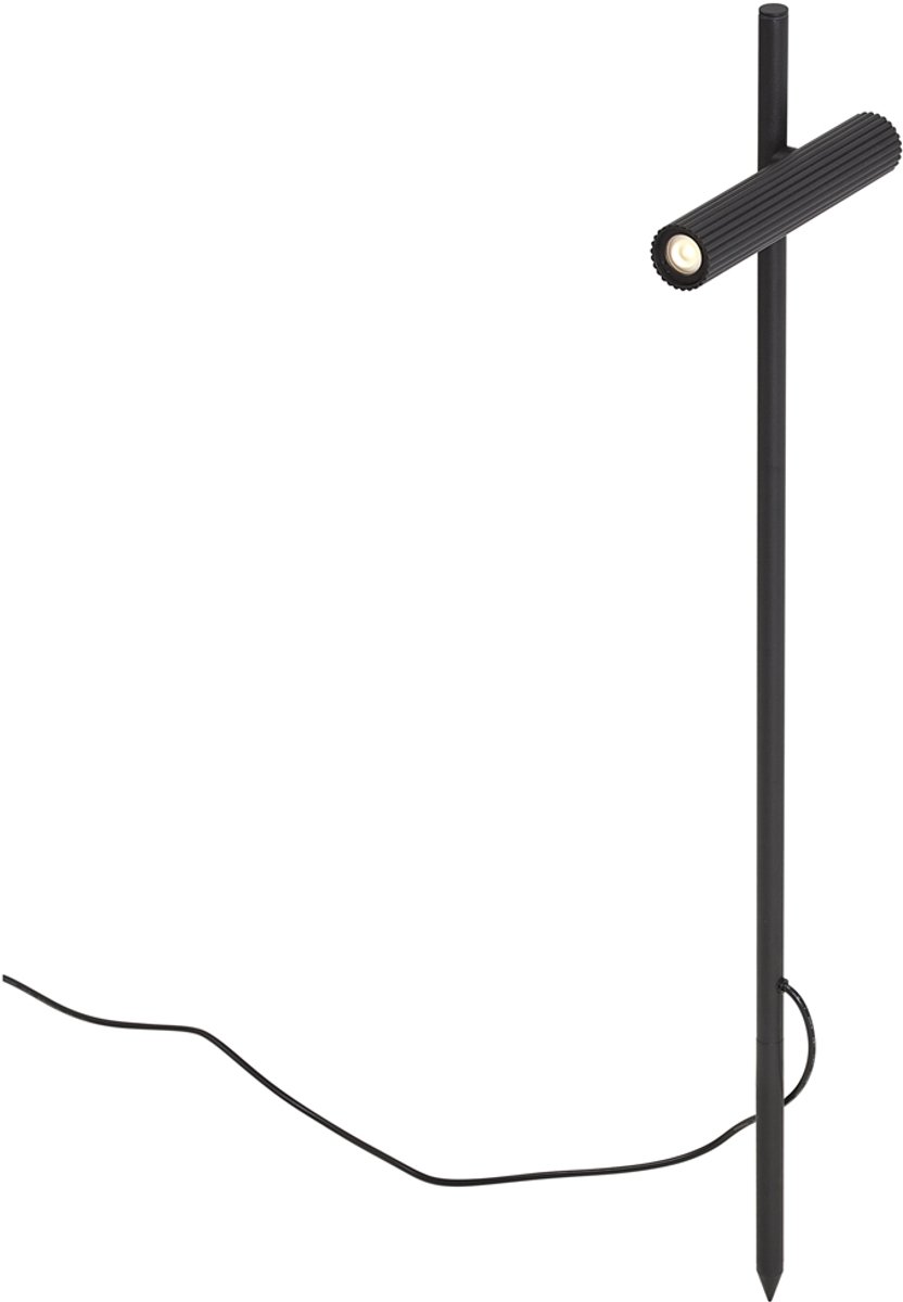 Qazqa led moderne spike light voor in de tuin - Gnarly - zwart, incl. 2.2W geintegreerde led, 67cm, IP44, 3-lichts