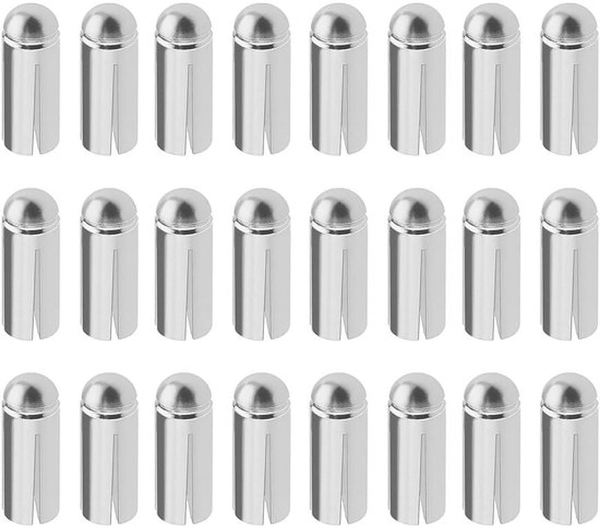 Dart Flight Protector 24 Stuks - Aluminium Beschermer - Lichtgewicht - Duurzaam - 3mm x 8.5mm - Zilveren Accessoires - Dartvleugelbeschermer