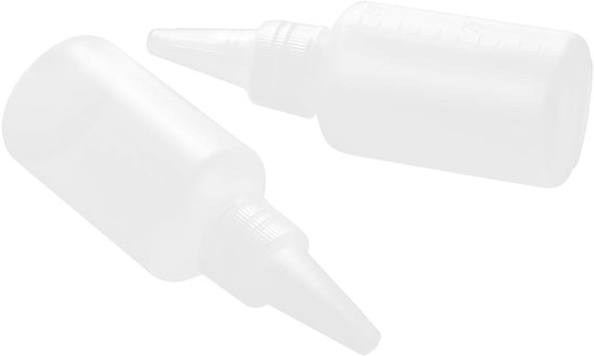 Knijpflessen 50 stuks - 50 ml - Flexibel kunststof - Sausflessen - Specerijen - Artistiek gebruik - Gegradueerd ontwerp - Sauzenflessen