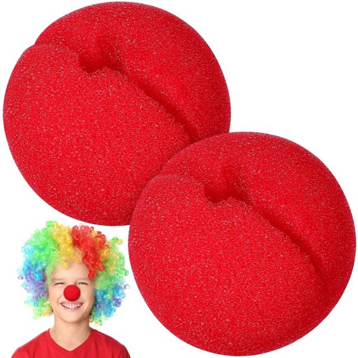 Carnaval Rekwisieten 2 Stuks - Schuimrubberen Clownneus - Kostuumaccessoires - Maskerade/Cosplay - Lichtgewicht - Aangenaam Draagcomfort