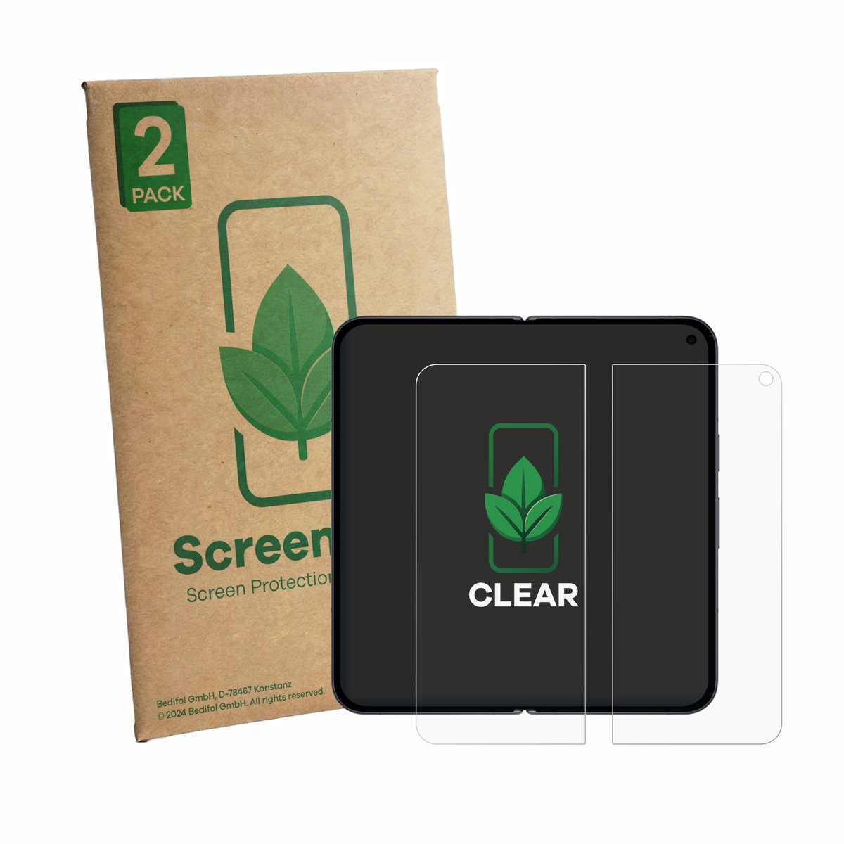 2 Stuks Screenprotector voor Google Pixel 11 Pro Fold (Inner display) - Hoogwaardige Beschermfolie transparant