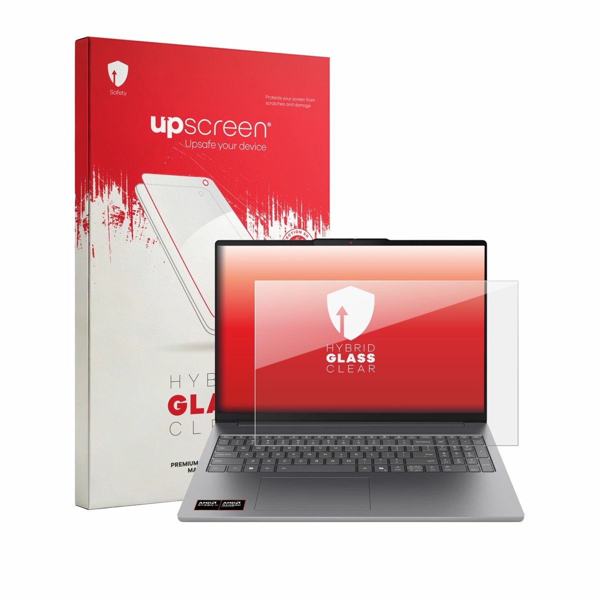 upscreen - Screenprotector voor Lenovo IdeaPad Slim 5a Gen 11 16" - Folie Beschermfolie Beschermglas transparant