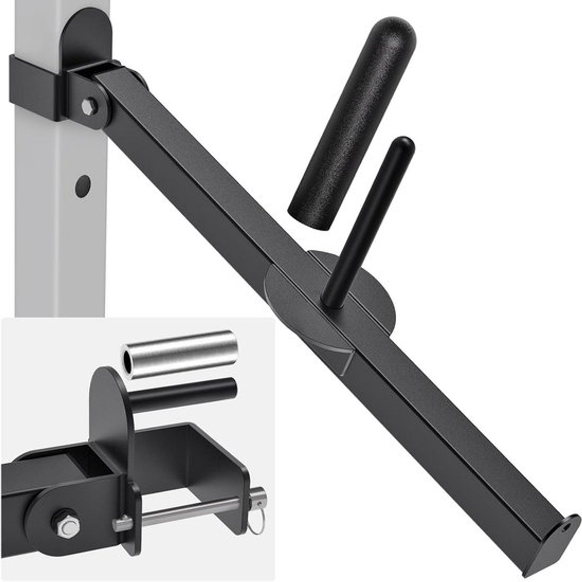 Belt Squat Lever Arm Accessoire voor krachtkooien - Landmine bevestiging voor krachttraining - Geschikt voor 1" en 2" gewichten en 2" x 2" en 3" x 3" buizen