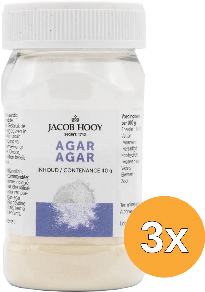 3x Jacob Hooy Agar Agar (40 gr)