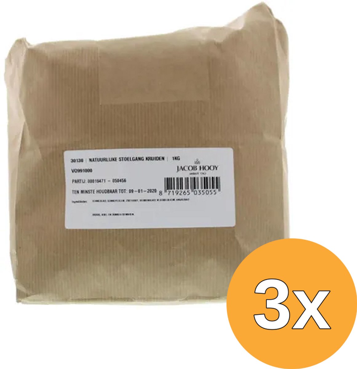 3x Jacob Hooy Natuurlijke Stoelgangkruid (1000 gr)