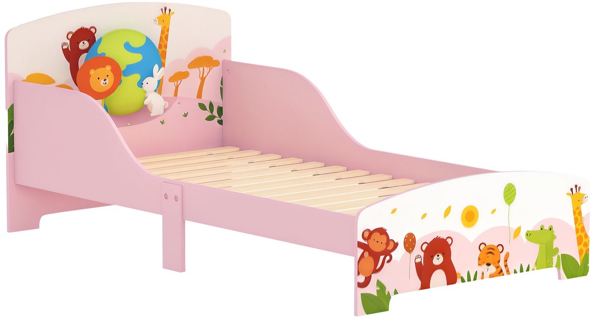 AIYAPLAY Kinderbed - MDF - 143x77x60cm - Roze