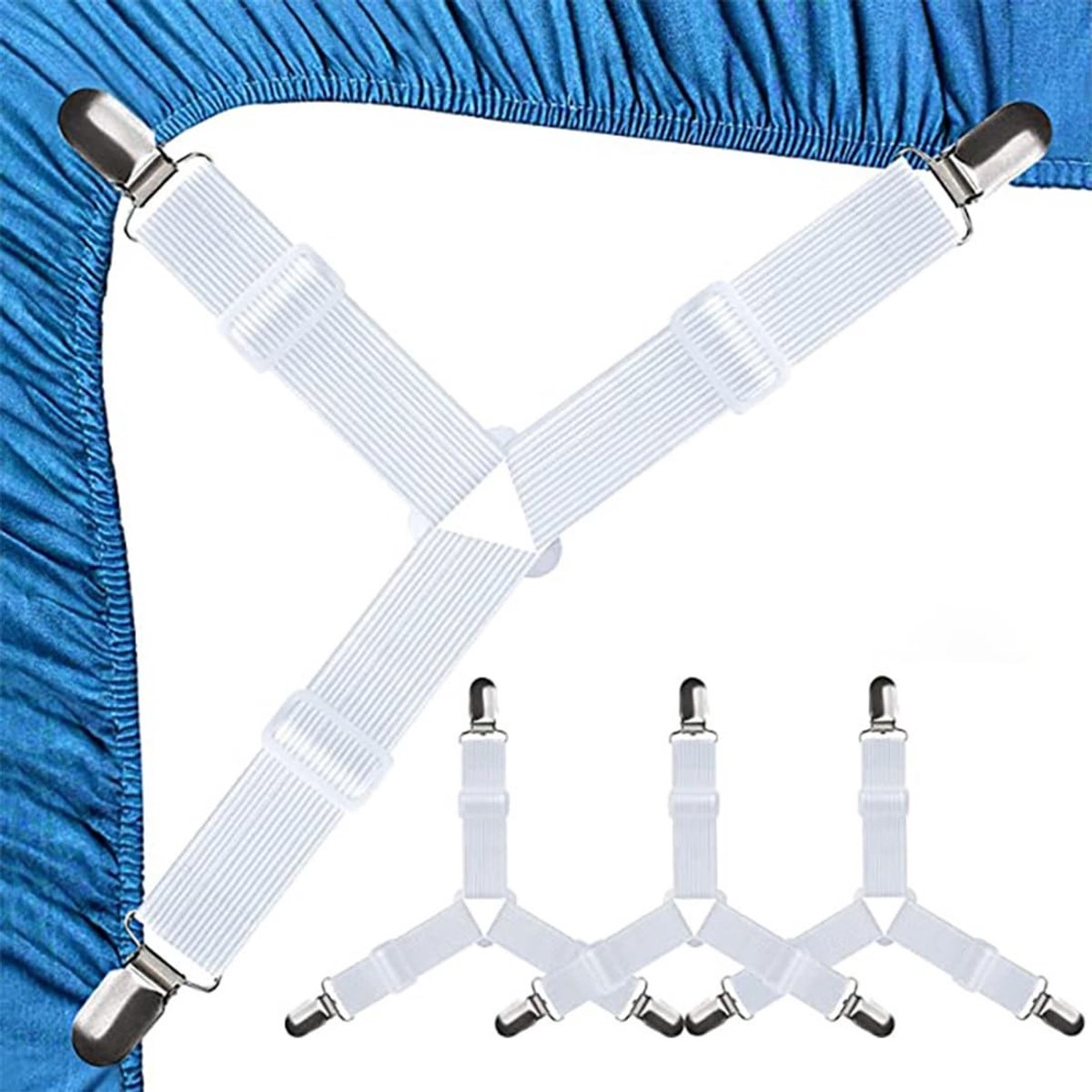 Solidchoice - Set van 4 Bedlakenspanners voor een Strak Bed