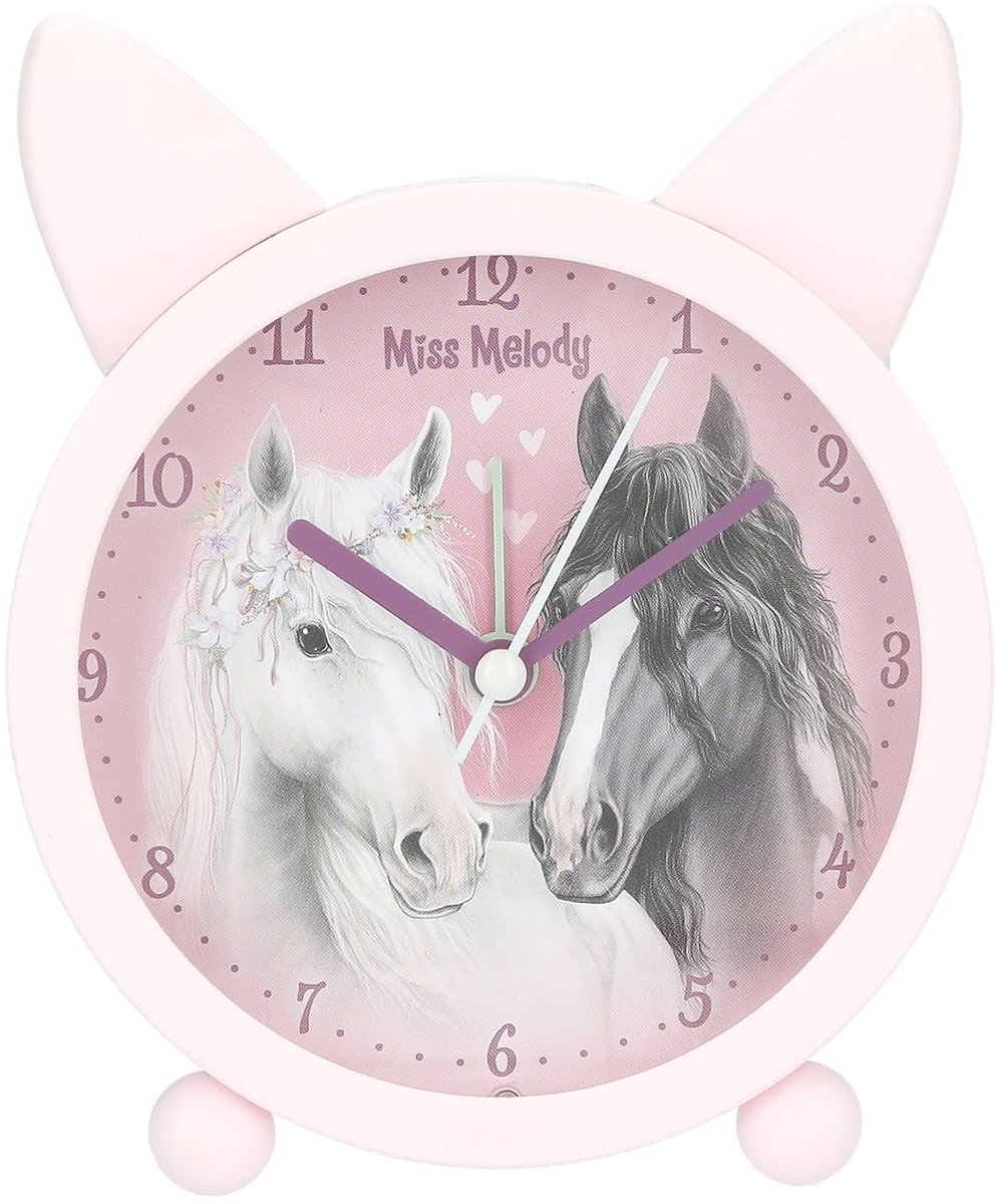 Solidchoice - Kinderwekker in Roze met Paard Motief