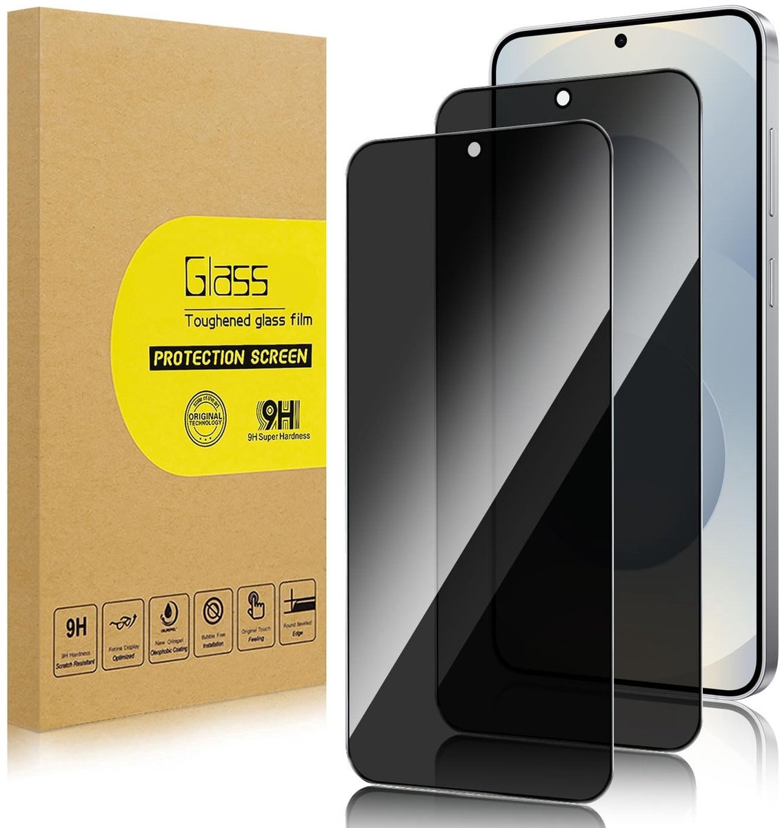 Solidchoice - 2-Pack Privacy Screen Protector voor Smartphones met Anti-Spy Functie