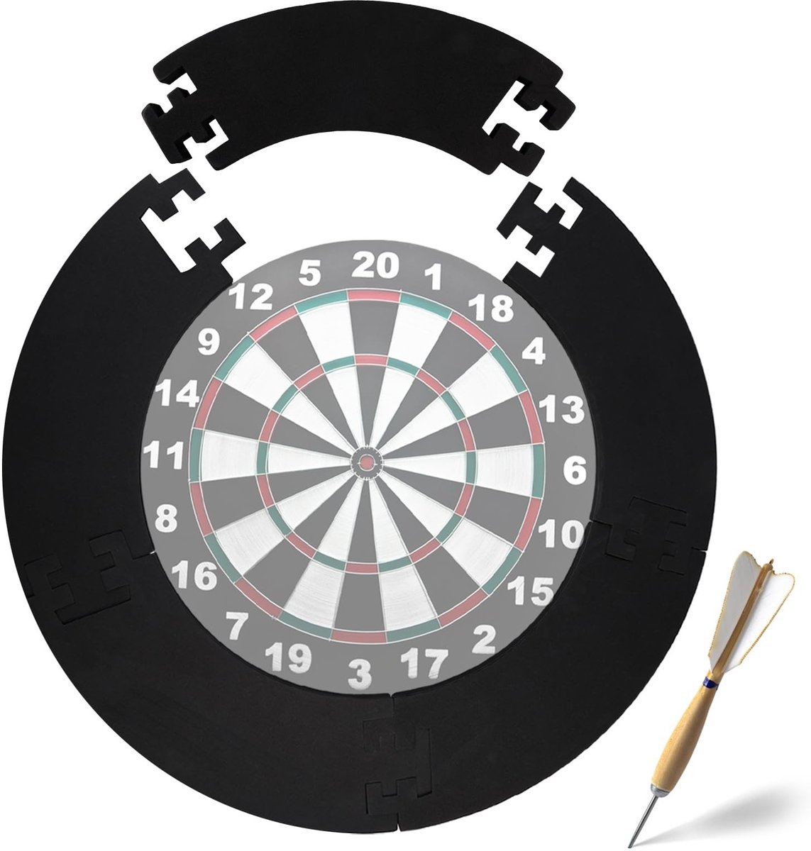 Solidchoice - 5-delige Dartbord Beschermring voor Wandbescherming