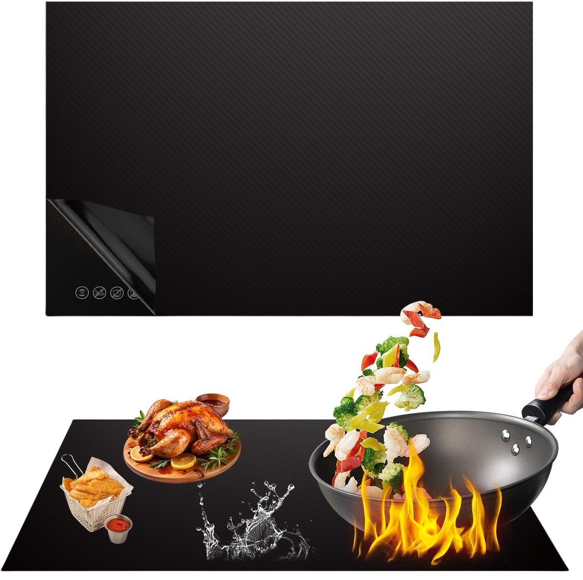 Solidchoice - Inductiekookplaat Beschermmat 52 x 78 cm