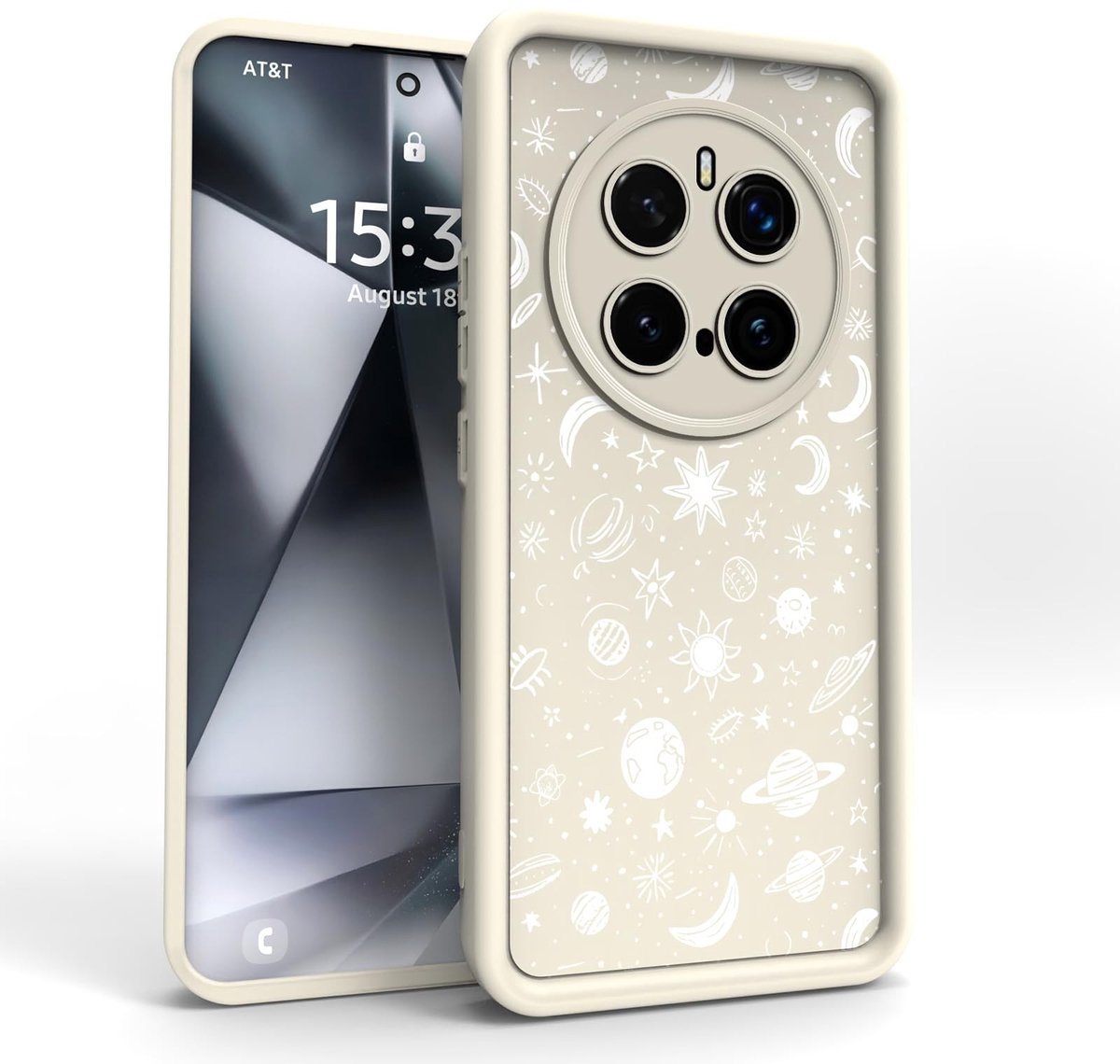 Solidchoice - Silicone Bumper Case voor Honor Magic 7 Pro / Magic7 Pro met Planetenontwerp
