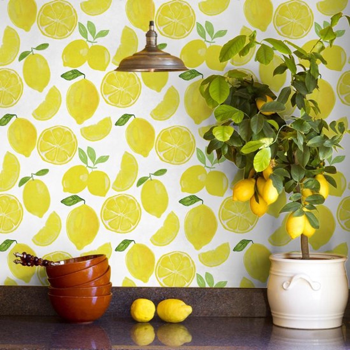 Lemon Muurdecoratie - Zelfklevend - Muurstickers - Wanddecoratie - Vinyl Film - 120.6 x 38.5 cm - Geschikt voor Kinderkamer